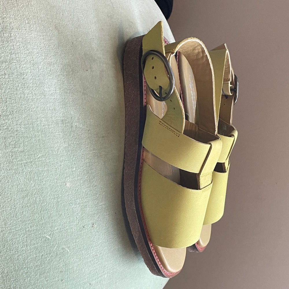 Gentle Souls Yellow Sandals with Buckle - Picture 2 of 8